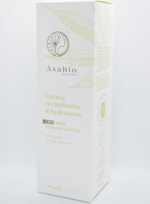 Crème revitalisante et hydratante au Cbd de la marque Asabio